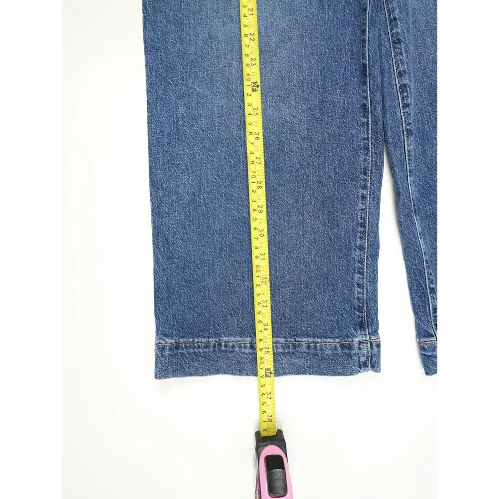 J.Crew Wide Leg Crop Utility Pocket Jeans High Rise Medium Wash Capsule Size 27